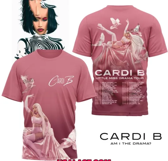 Discover NEW Cardi B Litte Miss Drama Tour 3D T-Shirt