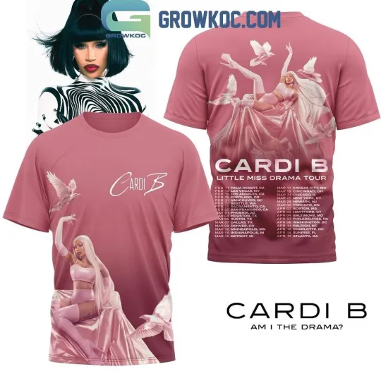 Discover Cardi B Little Miss Drama Tour AOP T-Shirt