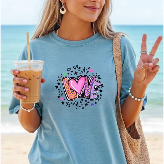 Discover Valentine's Day Sweatshirt, Pop Art Girl Tee, Retro Love Shirt