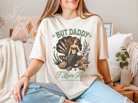 Discover But Daddy I Love Him Shirt, The Little Mermaid T-shirt, Disney Mermaid Tee, Vintage Mermaid Shirt
