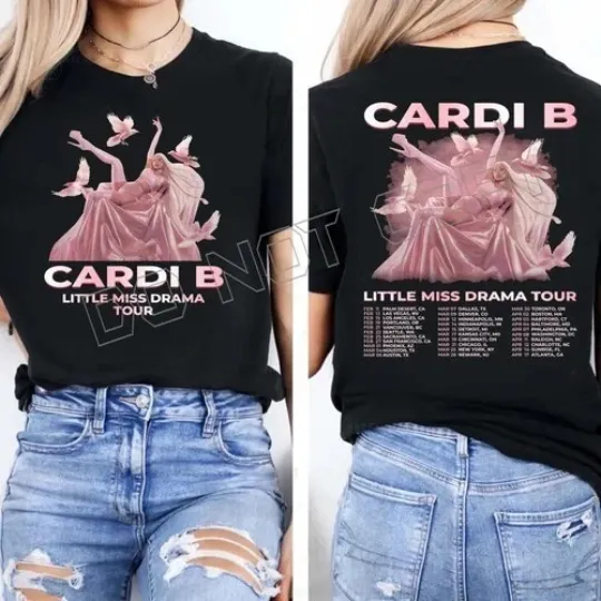 Discover Cardi B Little Miss Drama Tour 2026 Concert Unisex T-Shirt