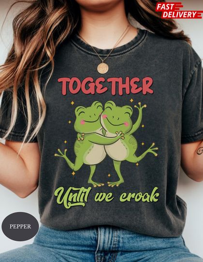 Discover Frog Couple T-Shirt, Funny Valentine Anniversary Gift, Comfort Colors