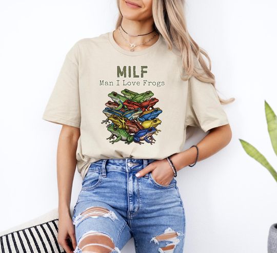Discover Man I Love Frogs T-Shirt, Meme Frog Shirt, Vintage Style Unisex T-Shirt