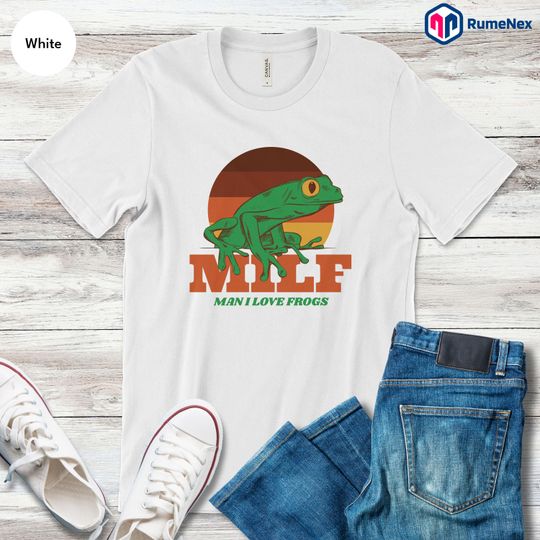 Discover Man I Love Frogs T-Shirt, Funny Frog Lover Tee, Retro Frog Graphic Shirt, Frog Meme Gift
