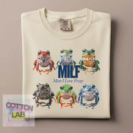 Man I Love Frogs Vintage T-Shirt | Funny Frog Meme Graphic Tee | Retro Amphibian Humor