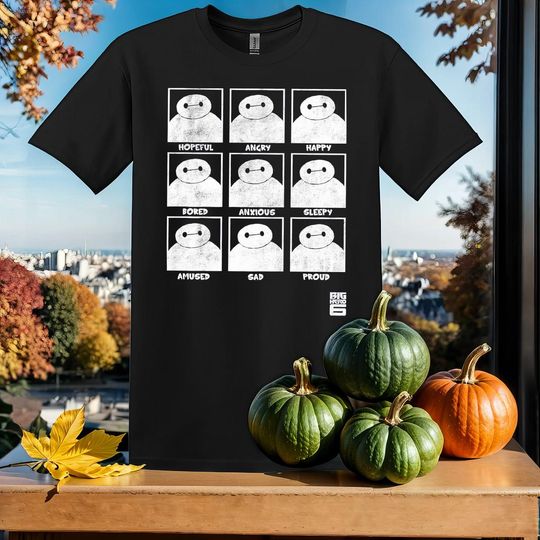 Discover Retro Baymax Emotions T-Shirt, Gift for Men Women and Kids