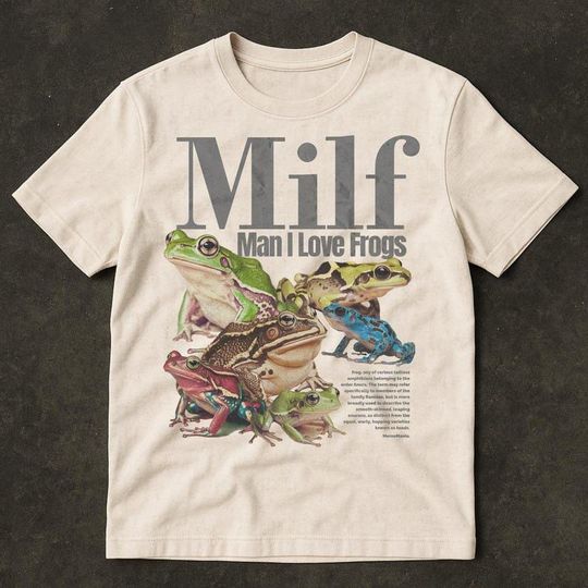 Discover Man I Love Frogs T-Shirt: Vintage Style Unisex Tee