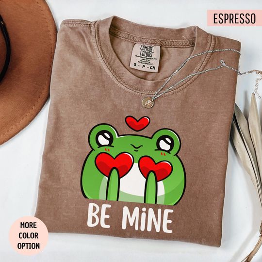 Discover Comfort Colors Be Mine Shirt, Funny Frog Shirt,  Valentines Day Gift, Toad Frog Lover Gift