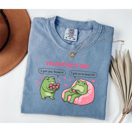 Discover Valentines Day Shirt  Funny Frog Meme Valentine T Shirt, Gamer Couple Humor Tee