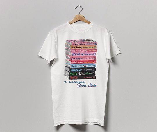 Discover Ali Hazelwood books collection t-shirt | 100% cotton tee