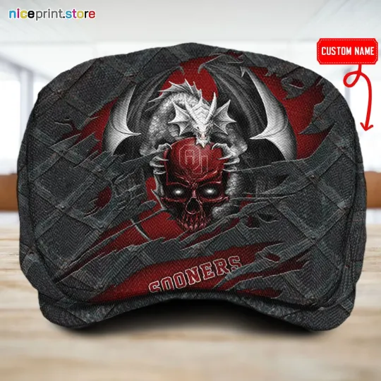 Discover Oklahoma Team Sooners Jeff Cap Sooners Driver Cap Camo Hat Flat Cap for Men