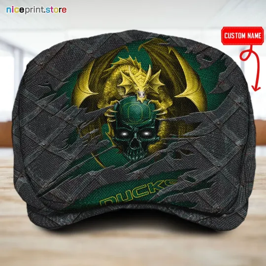 Discover Oregon Team Ducks Jeff Cap Ducks Driver Cap Camo Hat Flat Cap for Men