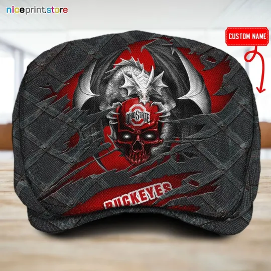 Discover Ohio State Team Buckeyes Jeff Cap Buckeyes Driver Cap Camo Hat Flat Cap