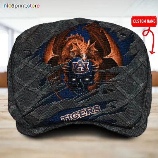 Discover Auburn Team Tigers Jeff Cap Tigers Driver Cap Camo Hat Flat Cap for Men