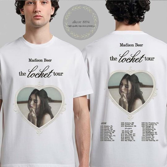 Discover Madison Beer The Locket Tour 2026 World Tour Schedule Dates Two Sided T-Shirt