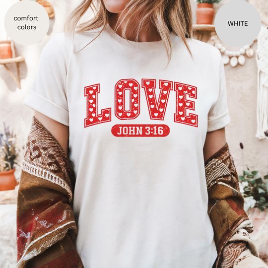 Discover Valentine Day Christian Shirt, Comfort Colors Catholic Pray Shirt, Mom Shirt