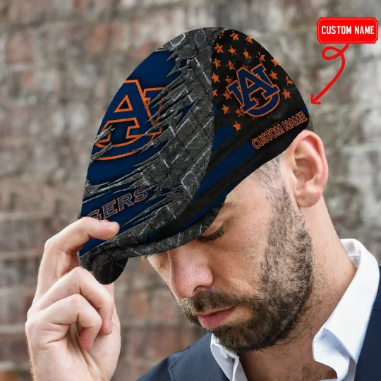 Discover Au*burn Team Tiger*s Jeff Cap NC*AA Golf Cap NCA*A Driving Cap Newsboy Cap