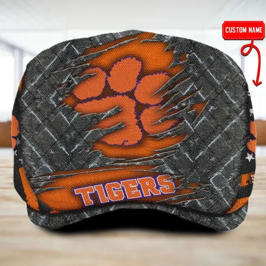 Discover Clems*on Team Tiger*s Jeff Cap NC*AA Golf Cap NCA*A Driving Cap Newsboy Cap