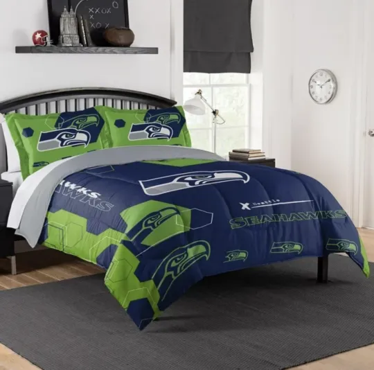 Northwest Football Seattle Seahawks Hexagon Comforter Set