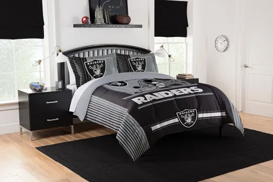 Northwest Las Vegas Raiders Safety Print Comforter Set King