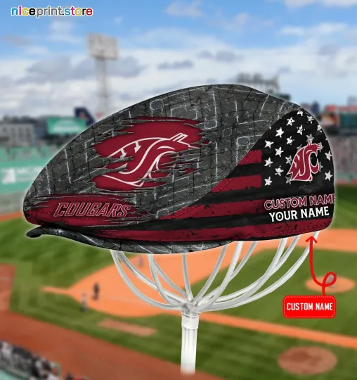 Discover Washington State Team Cougars Jeff Cap Newsboy Cap Flat Cap Driving Cap 05