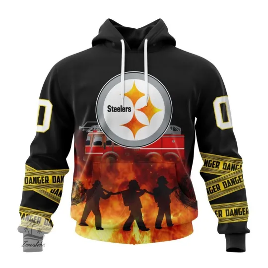 Pittsburgh Football Team Steelerss | Specialized Design Honor Firefighter Hoodie