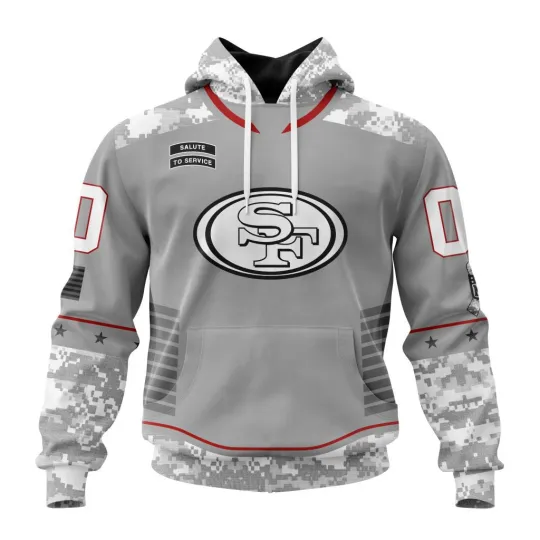 Discover San Francisco Football Team 49ersss | Specialized Design Camo Salute Hoodie