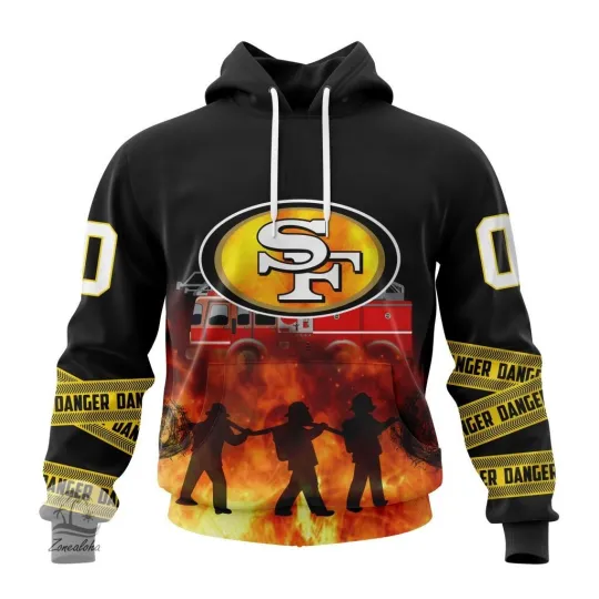 Discover San Francisco Football Team 49ersss | Specialized Design Honor Firefighter Hoodie