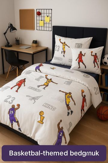 Discover Organic Kids Bedding Set with Basketball Print