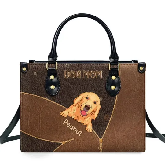 Discover Personalized Dog Mom Leather Handbag, Dog Leather Handbag Lover