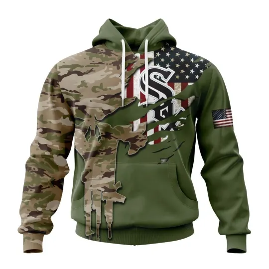 Discover Chicago Baseball Team White Soxx | Special Camo Design Hoodie For Veterans Day