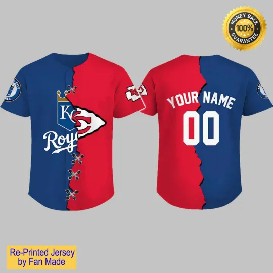 Discover *Special* 2025 Royals and Chiefs Custom Name Baseball Jsey Giveaway