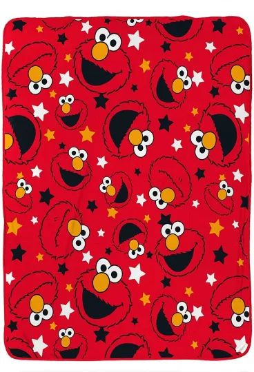 Sesame Street Fleece Blanket with Elmo Design, Super Soft Bed