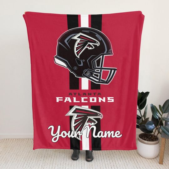 Atlanta Falcons Personalized Fleece Blanket - Custom Name Throw for Football Fans
