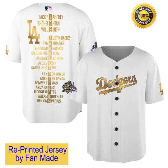 Discover *Special* Dodgers Gold Collection 2025 Custom Baseball J.sey Giveaway