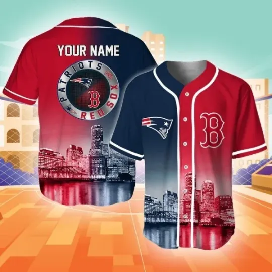 *Special* Custom Name Patriots x Red Sox Jersey - All Size