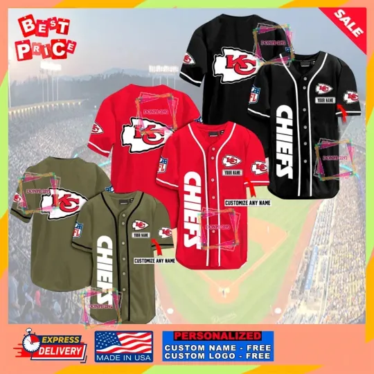 Discover Personalized Kanssaas City Chiefs Giveaway Jersey Gifts - Black Red Olive