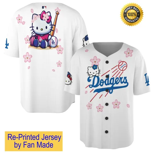 Discover Dodge x Hello Cat Cherry Blossom Custom Baseball J.sey Giveaway 2025