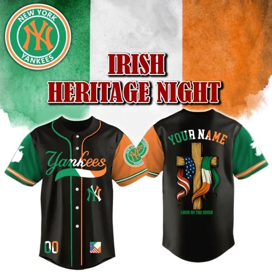 Discover Custom Yankees Irish American Heritage Night Jersey Gifts - All Size