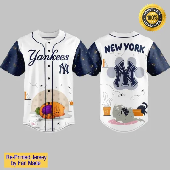 Discover 2025 Yankees x Cat Day Baseball Jsey Giveaway - All Size