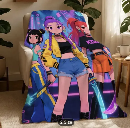 Discover Demon Hunters Throw Blanket Gifts for Fans Girls And Boys  Women 60 X 78