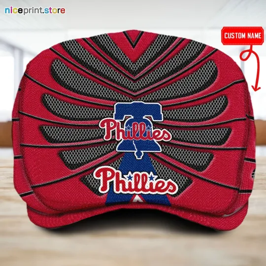Philadelphia Team Phillies Jeff Cap Custom Jeff Cap Driving Cap Golf Cap
