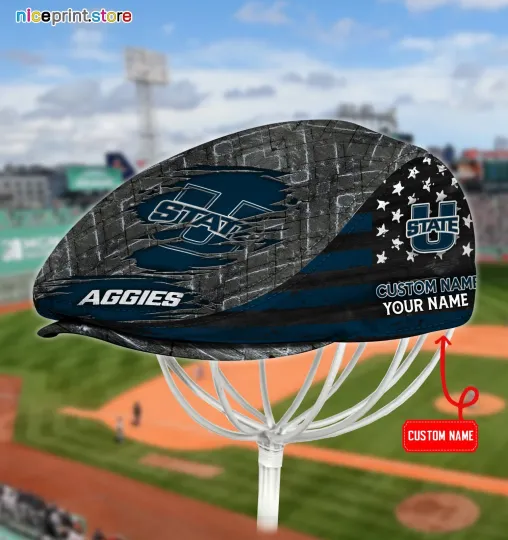 Discover Utah State Football Team Aggies Jeff Cap Newsboy Cap Flat Cap Driving Cap