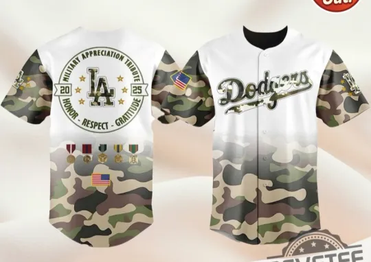Discover Dodgerss Military Tribute Jersey - All Size