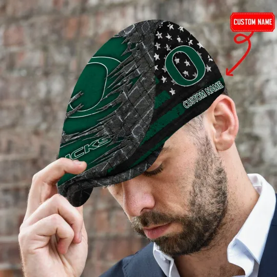 Discover Oregon Team Duck*s Jeff Cap NCAA Golf Cap NCAA Driving Cap Newsboy Cap