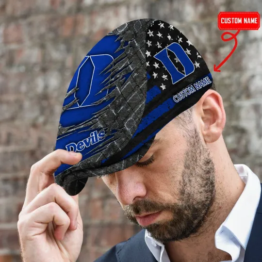 Discover Duke*Blue Team Devil*s Jeff Cap NCA*A Golf Cap NC*AA Driving Cap Newsboy Cap