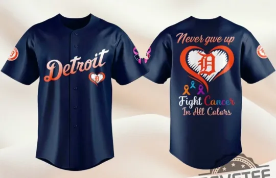 Discover Custom Name Detroit Fight Cancer In All Colors Jersey - All Size
