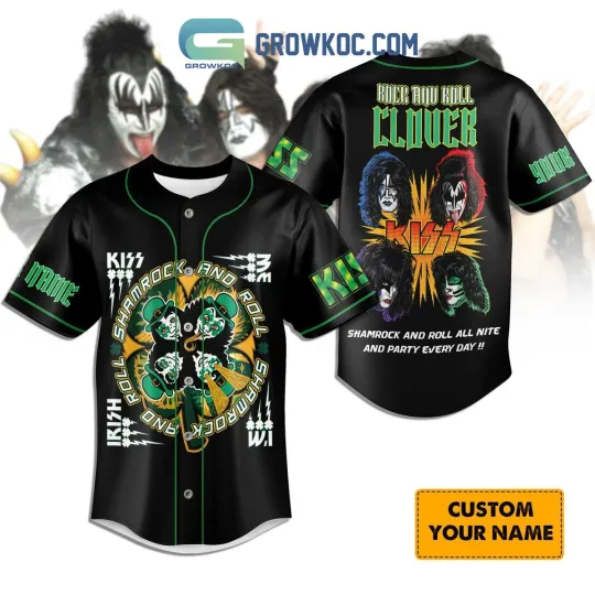 Discover Kiss Irish St Patrick's Day Personalized Baseball Jersey