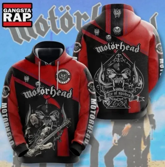 Motorhead Rock Band 3D Hoodie For Unisex Gift For Rock Fans