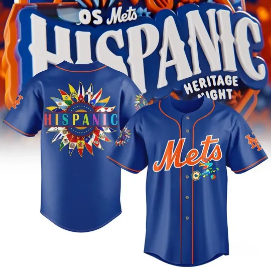 Discover New Yoorrk Mets Hispanic Heritage Night Custom Jersey - All Size